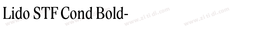 Lido STF Cond Bold字体转换